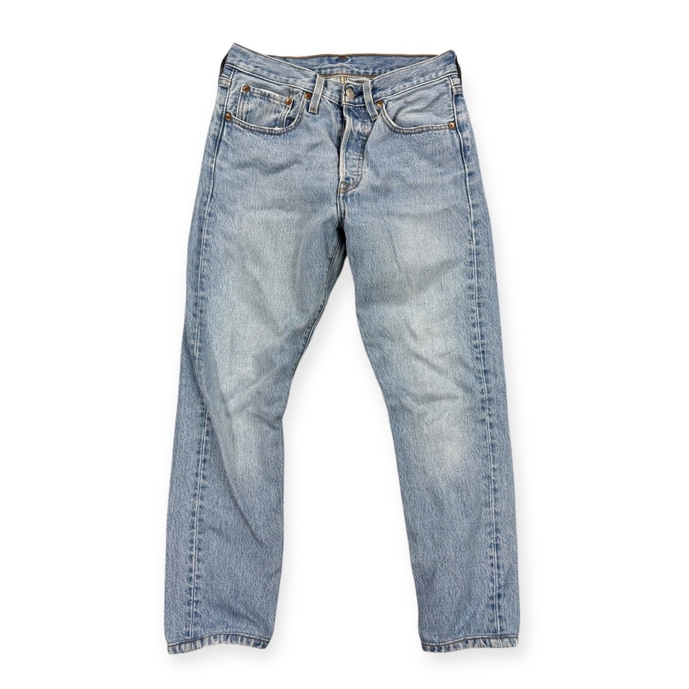 Levi's Pants 26x28 Blue 501 Men's Button Fly Jeans‎ Premium Light Wash Straight